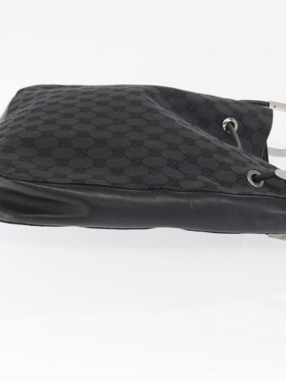 GUCCI GG Canvas Shoulder Bag Black Silver 001 3746 Auth 170401 - Picture 3 of 16
